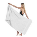 King Size Terry Beach Towel (White Embroidered)